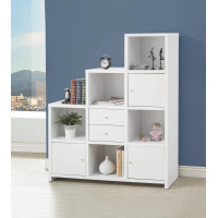 Coaster Furniture 801169 Bookcase with Cube Storage Compartments White